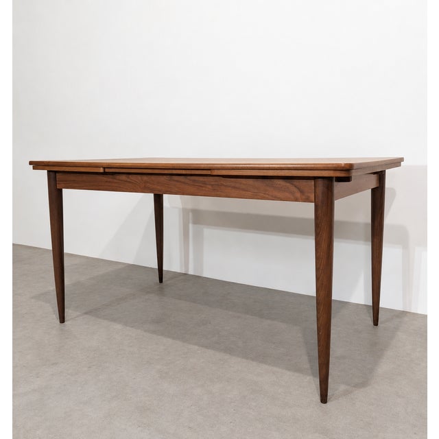 Mid-Century Scandinavian Teak Extendable Dining Table, 1960s For Sale - Image 4 of 7