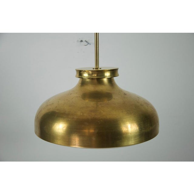 Mid-Century Modern Danish Brass Pendant Lamp, 1970s For Sale - Image 11 of 15