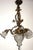 Traditional Antique French Art Nouveau Brass and Glass 4-Light Chandelier, 1940s For Sale - Image 3 of 13