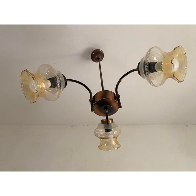 Vintage Three-Light Chandelier by Kaj Dol Pri Hrastniku, Slovenia, 1990s For Sale - Image 11 of 13