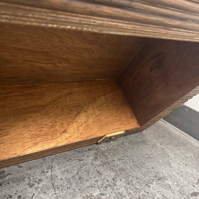 McGuire Furniture Haybine Cocktail Table + Custom Leather Bench Cushion For Sale - Image 12 of 12