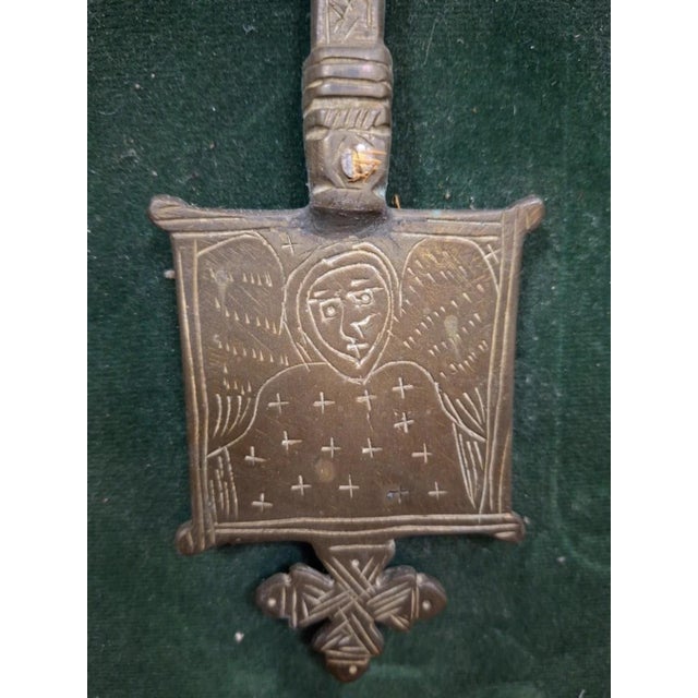 Metal 19th Century Silver-Plated Coptic Priests Cross, Ethiopia For Sale - Image 7 of 10