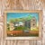 Vintage Signed American Folk Art Farm Landscape Oil Painting For Sale - Image 11 of 13