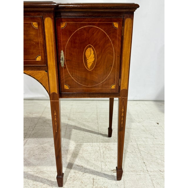 1980s 1980s Custom Made Inlaid Mahogany Sideboard For Sale - Image 5 of 12