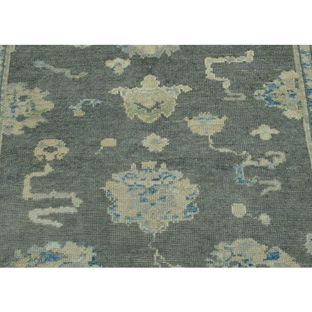 Turkish Oushak Square Rug 5'3" x 5'10" #17042 For Sale In Houston - Image 6 of 8