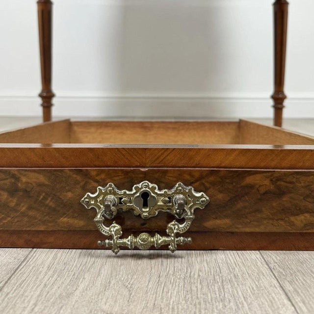 19th Century French Walnut Writing Table For Sale - Image 12 of 13