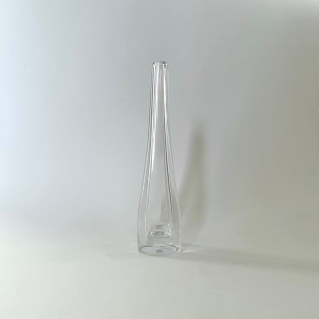 1980s Vintage Art Glass Model 3642-12 Vase by Niels Landberg for Orrefors, Sweden, 1980s For Sale - Image 5 of 6