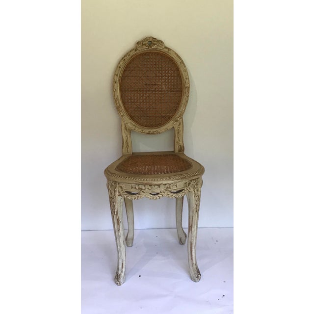 French Hollywood Regency Cane Accent Chair Chairish