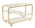 Mid-Century Modern Design Institute America Dia Milo Baughman Brass Bar Serving Cart 1970s Signed For Sale - Image 3 of 12
