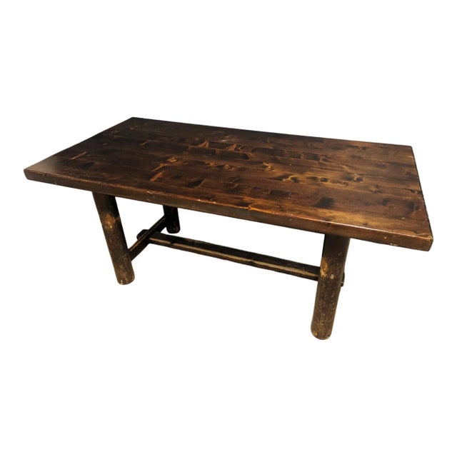 Wood Table in Pine by Georges Robert For Sale - Image 7 of 7