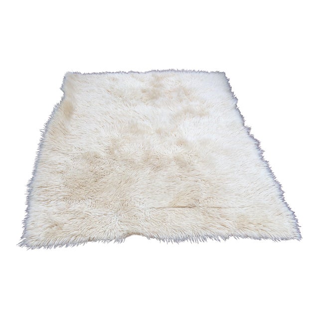 Vintage Wool Flokati Throw | Chairish