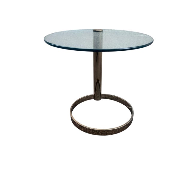 Mid 20th Century Attributed Leon Rosen Pace Brass Side Table For Sale In New York - Image 6 of 13