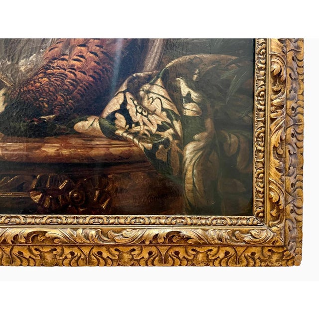 Charles-Louis Malapeau, Still Life with Hunting Trophies, Oil on Canvas For Sale - Image 6 of 11