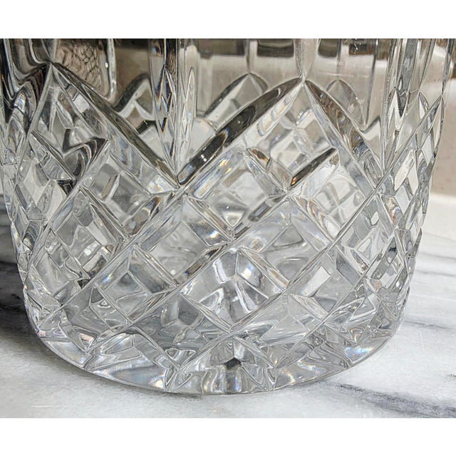 Hollywood Regency Violetta 24% Lead Crystal Hand-Cut Glass Biscuit/Candy Jar With Lid For Sale - Image 3 of 7
