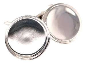 1990s Georg Jensen Estate Sterling Silver Cufflinks, 2 Pieces