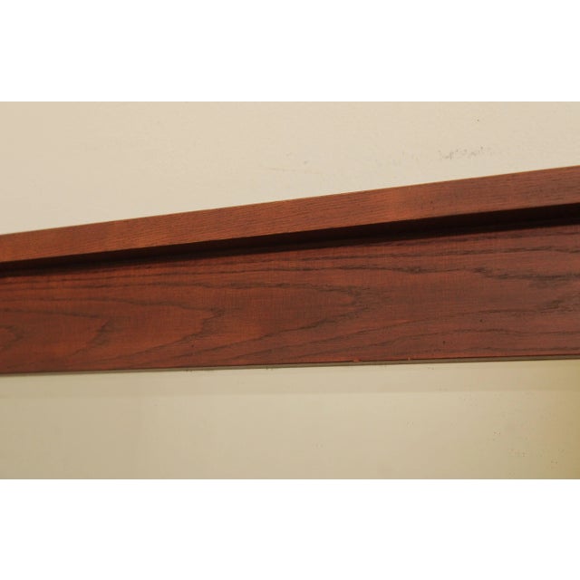 Brown Durham Mission Style Oak Frame Wall Mirror For Sale - Image 8 of 13