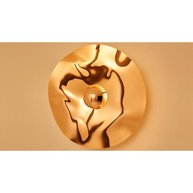Contemporary Round Mercure Medium Wall Lamp by Jennifer Midoz For Sale - Image 3 of 9