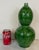 Stylish Currey & Company Green Glaze Porcelain Gourd Vase, showroom floor sample