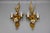 Large Hollywood Regency Gilt Metal Wheat and White Flower Sconces, 1970s, Set of 2 For Sale - Image 13 of 18