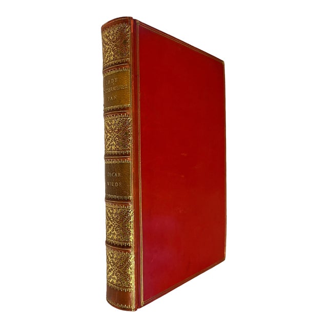 Fine Red Leather Binding - Lady Windermere's Fan - A Play About a Good Woman by Oscar Wilde, London 1908 For Sale