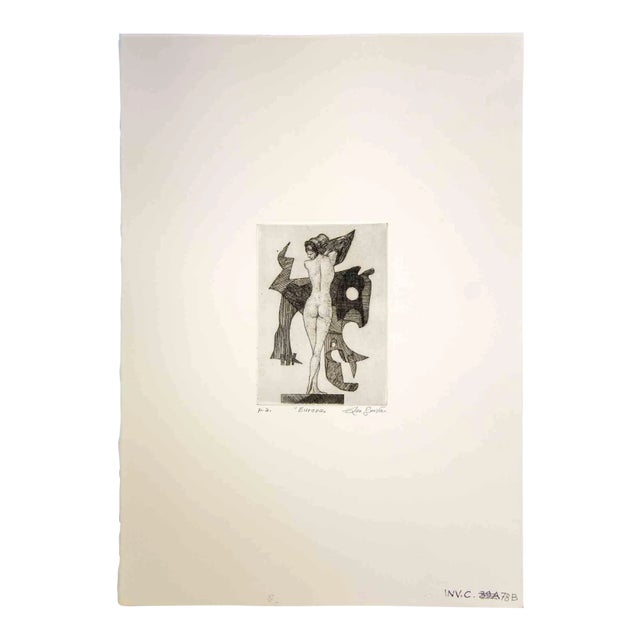 Leo Guida, Europe, Original Etching on Paper, 1970s For Sale