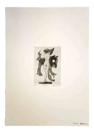 Leo Guida, Europe, Original Etching on Paper, 1970s