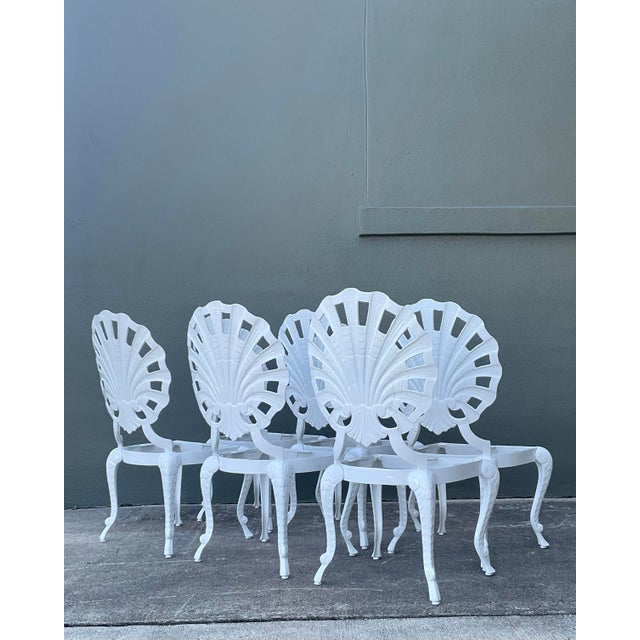 Vintage Regency Cast Aluminum Grotto Chairs - Set of 6 For Sale - Image 4 of 10