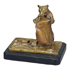 Antique Vienna Bronze Bear With Blanket