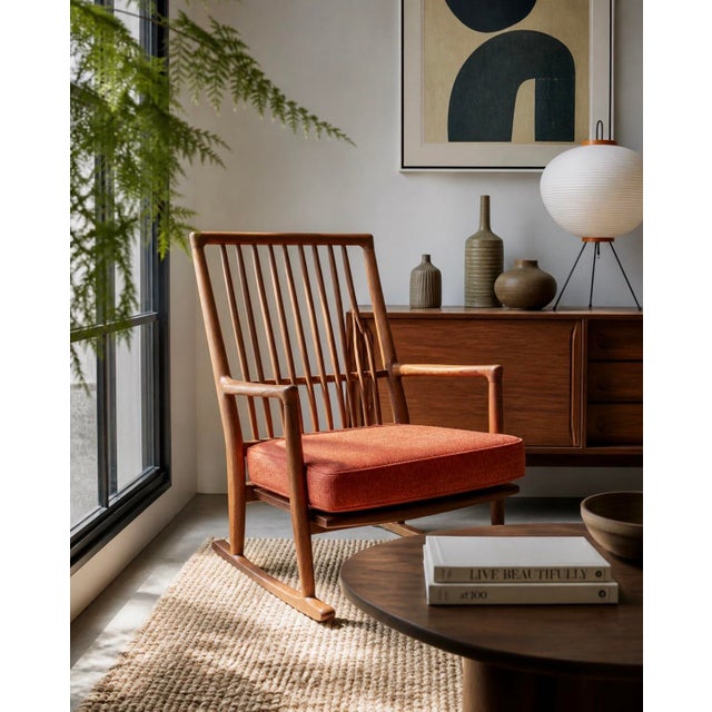 1960s Attributed to Hans Wegner Teak Rocking Chair… Completely Refurbished! For Sale - Image 10 of 11