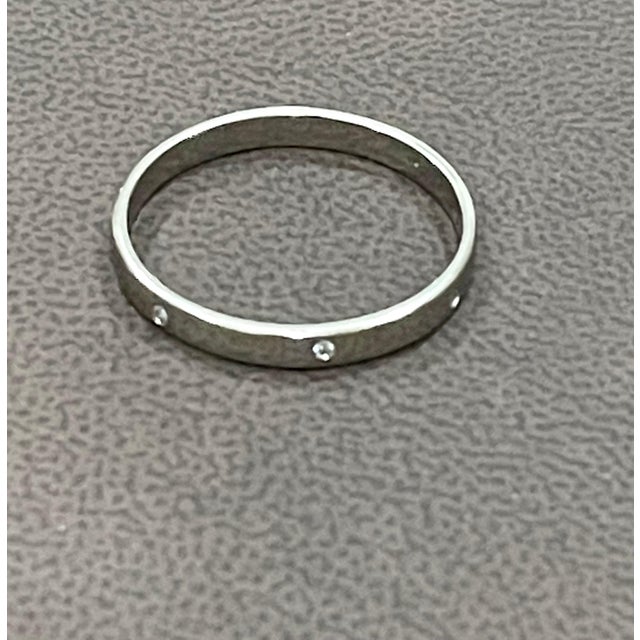 6 Flush Set Bezel Diamond Eternity Wedding Band in 14 Karat White Gold For Sale In New York - Image 6 of 18