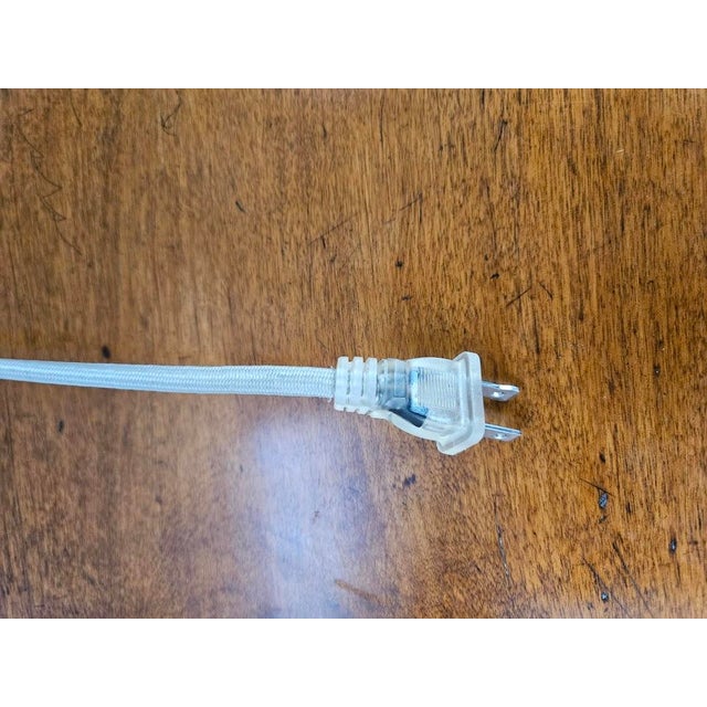Glass Mottega Purple & Lucite Double Socket Lamp For Sale - Image 7 of 8