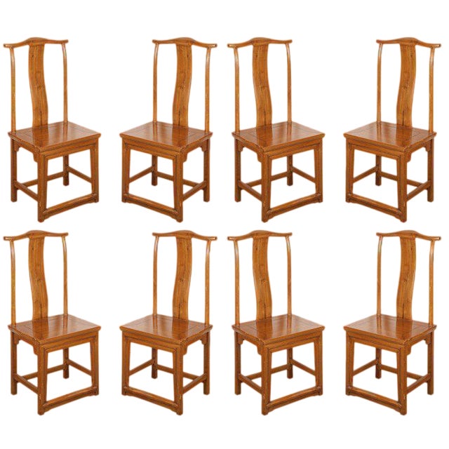 Early 20th Century Ming Style Chinese Dining Room Chairs Set Of 8