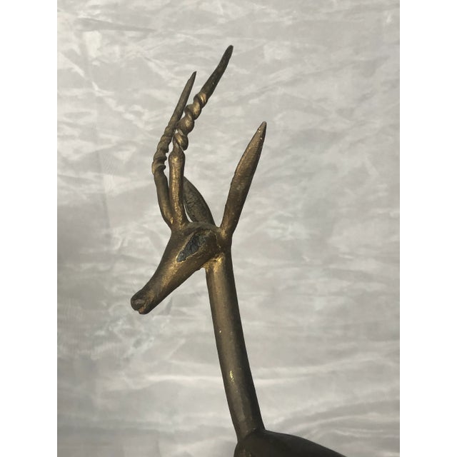 Bronze Vintage African Bronze Gazelle Sculpture For Sale - Image 8 of 13