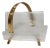 Methacrylate and Brass Magazine Rack, 1980s For Sale