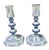 Vintage Pair of Delft Royal Goedewoagen Blue & White Candlesticks Holland For Sale - Image 9 of 9