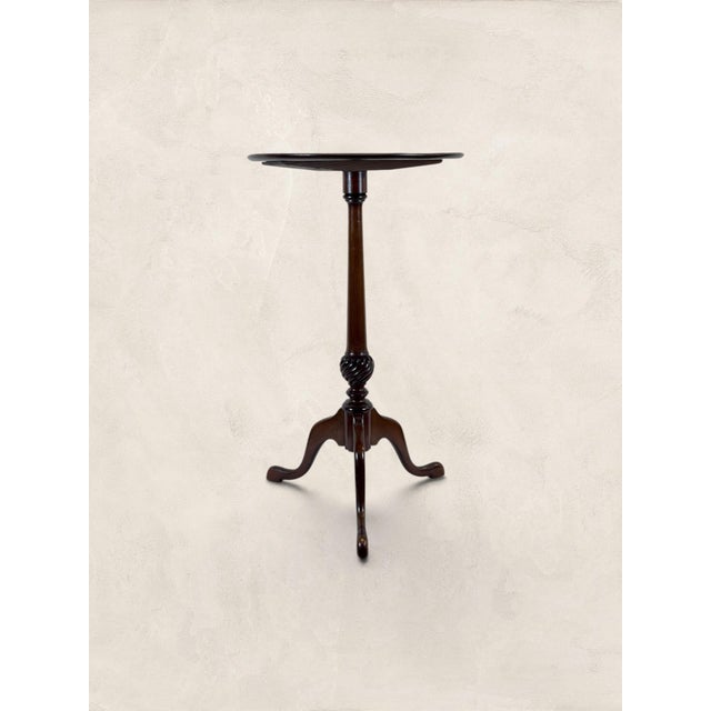 1900 - 1909 Early 19th Century Antique English Mahogany Tripod Occasional Table For Sale - Image 5 of 9