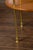 English Midcentury Mahogany Oval Two-Tiered Table with Brass Accents For Sale - Image 11 of 12