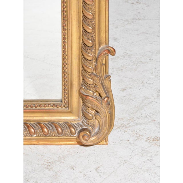 19th Century Louis XV Style Gold Gilt Framed Mirror For Sale - Image 4 of 5