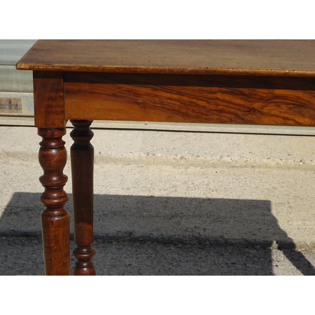 Louis Philippe Style Walnut Writing Desk, 1800s For Sale - Image 16 of 18