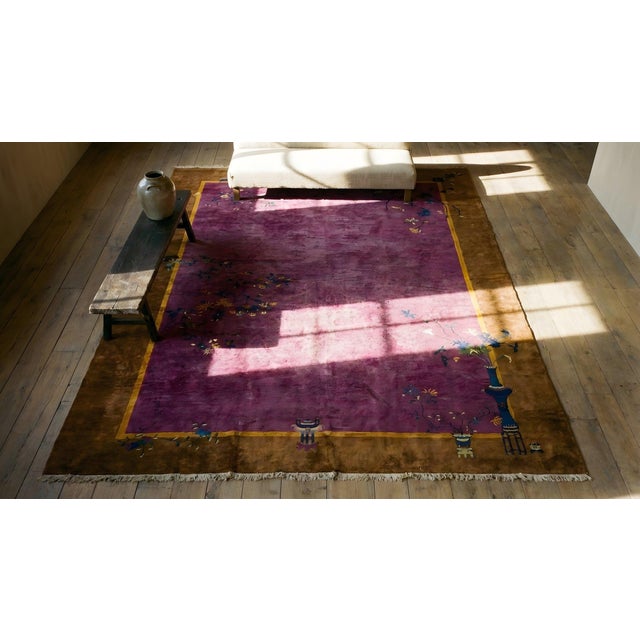 1920s Chinese Art Deco Carpet ( 11' x 16'6" - 335 x 503 ) For Sale - Image 14 of 15