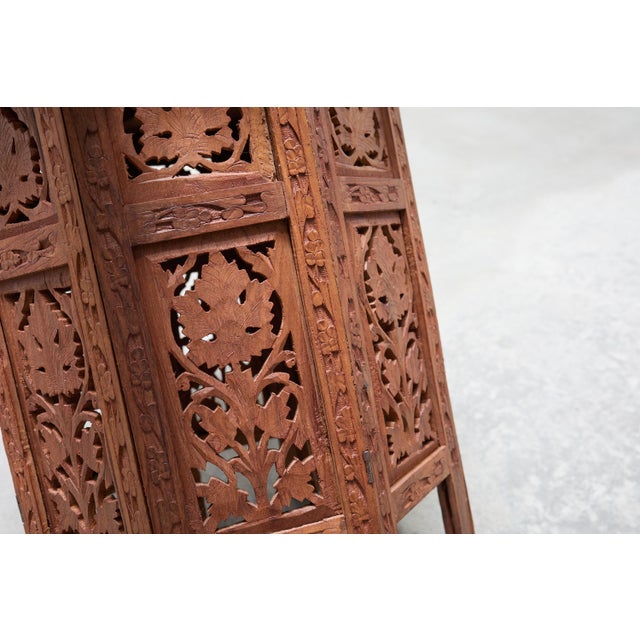 Moorish Style Carved Teak Inlaid Round Tabouret Drink Table For Sale - Image 11 of 15