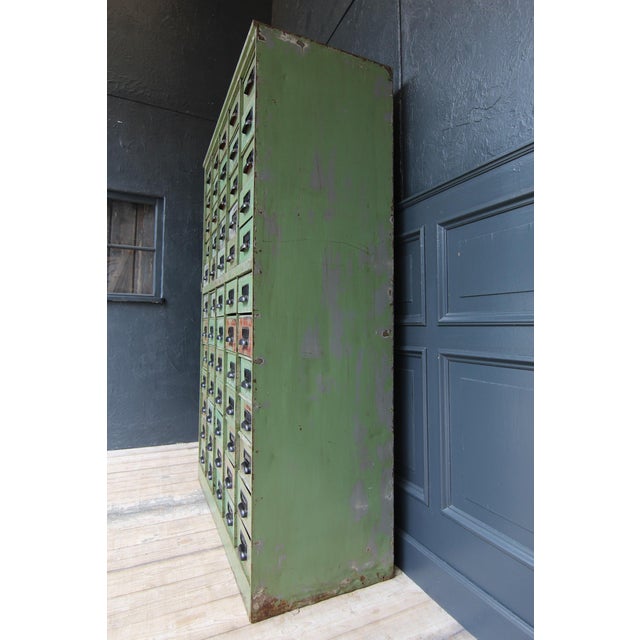 Vintage Industrial Metal Drawer Cabinet, 1920s For Sale - Image 10 of 18