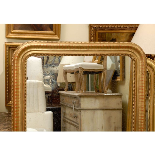 Late 19th Century Large French Gilt Louis Philippe Style Mirror For Sale - Image 4 of 8