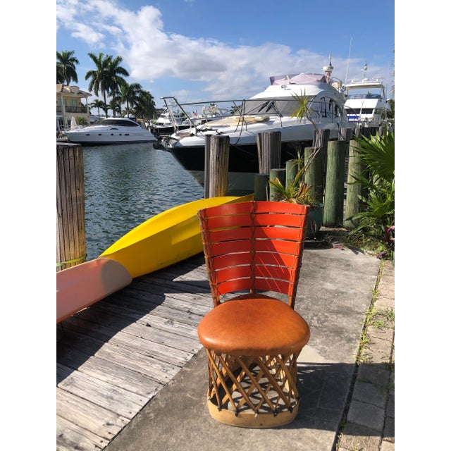 Orange Late 20th Century Vintage Hacienda Orange Barrel Accent Chair For Sale - Image 8 of 8