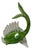 Green Murano Glass Fish Sculpture with Gold, 1960s For Sale - Image 11 of 11