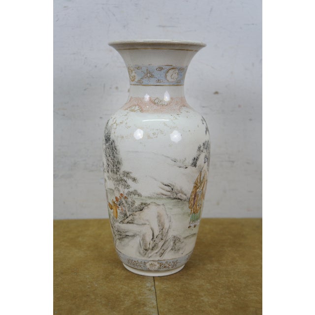 Antique 19th Century Chinese Qianjiang Porcelain Mantel Vase Urn 12" For Sale - Image 4 of 16