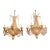 Pair of Italian Beaded Crystal Basket Chandeliers For Sale