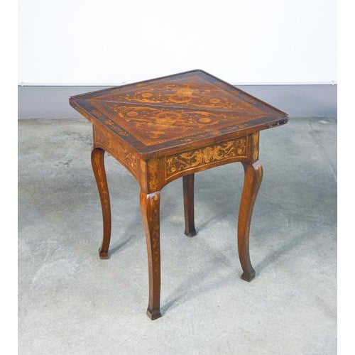 Opening Console Table in Inlaid Wood, 1800 For Sale - Image 13 of 18