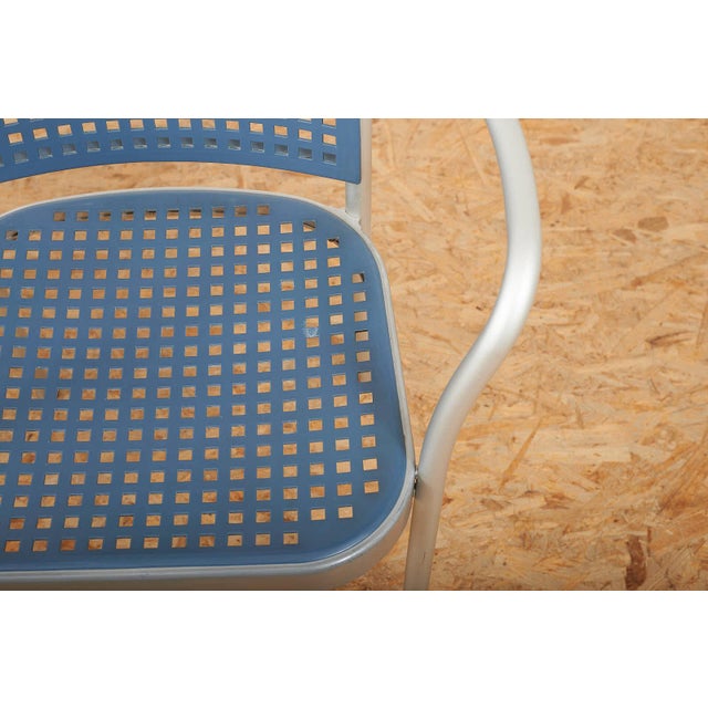 Metal Silver Chair with Aluminum Frame by Vico Magistretti, 1989 For Sale - Image 7 of 12