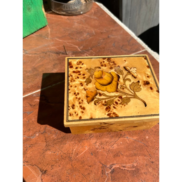 Up for consideration is a beautiful wooden floral jewelry music box. This would look lovely in your home and it is a great...